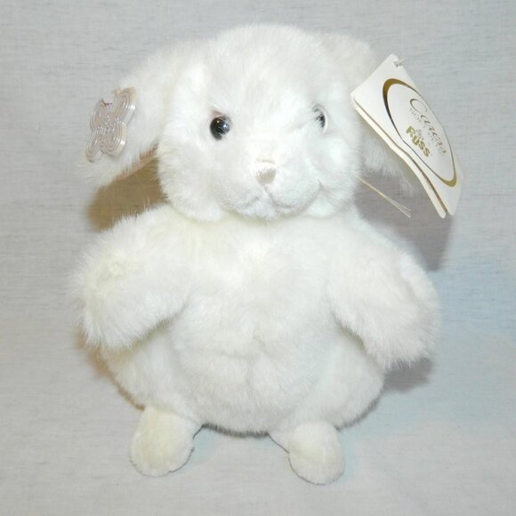 Russ Berrie Other - VTG Russ HAMILTON White EASTER Bunny Rabbit plush 9" Pink Eyes NEW w tags 6984